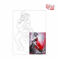 Картина на картоні з контуром "ROSA START" 30*40 "Танго" /662/ БЕЗ ФАРБ 
