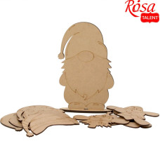 Заготовка "Rosa Talent" /707/ на підставці "Гном святковий" МДФ, ДВП, 14*4*22см