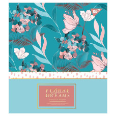Зошит уч. "YES" 24арк.== /765315/ "Floral dreams" фольга зол.+софт-тач+УФ-виб. (10/160)