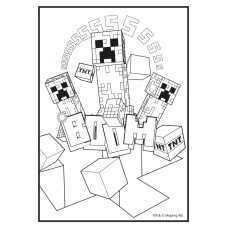 Розмальовка А4/12стор "Yes" /743222/ "Minecraft" з наліпками та завданнями (1/100)