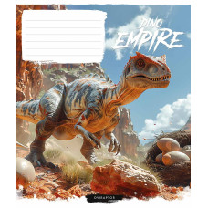 Зошит уч. "Школярик" 12арк.// /3490C/ "Dino empire"  ВД-лак (хлопчик) (30/300)