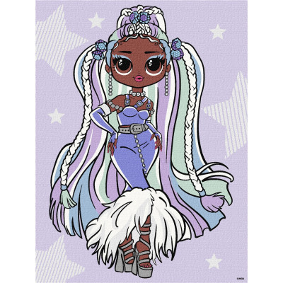 Картина за номерами "Ідейка" /KHO6272/ "LOL Surprise! O.M.G. Fashion show Lady Braids" зі стразами 30*40 см
