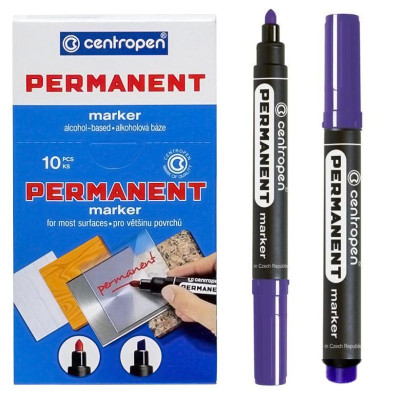 Маркер "Centropen" /8566/08/ перманентний КРУГЛИЙ, фіолетовий (10/200)