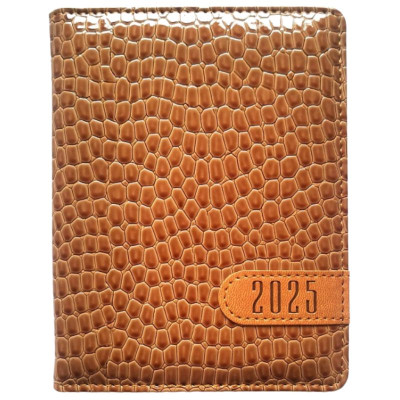 STOCK Щоденник ДАТ. 2025 А6/160арк "Bourgeois" /9532/ ШКІР. ЗАМ, крем пап., 70гр/м # (1/40)