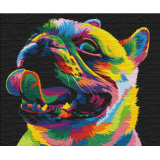 Картина за номерами "Brushme" /BS51463/ "Веселкова собака" 40*50см
