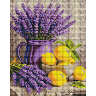 Алмазна мозаїка "Ідейка" /AMO20486/ "Лаванда та лимони" 40*50см
