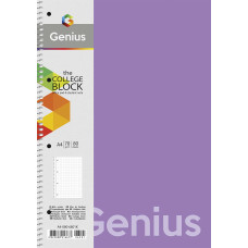 Зошит А4/80арк. "Genius" спіраль /А4-080-6803L/ == пластик 0,5 мм, 70 г/м2, заокруглені кути (4/40)