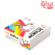 Набір акрилових фарб "ROSA START" /322111005/_012/  9кол.*10мл "Unicorn Єдиноріг"  (1/16)