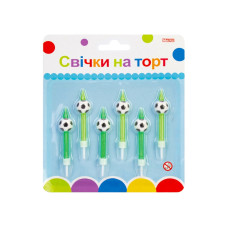 Набір свічки на торт "Maxi" /MX620158/ "М'ячі" 6шт (1/12) Набір свічки на торт "Maxi" /MX620158/ "М'ячі" 6шт (1/12)