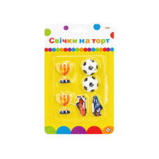 Набір свічки на торт "Maxi" /MX624032/ "Football" 6шт (1/24) Набір свічки на торт "Maxi" /MX624032/ "Football" 6шт (1/24)
