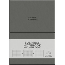 Блокнот А5/96 арк. "Школярик" Business /A5-7137Dark Gray/ == обкл.поліуретан м'яка, крем блок, 80г/м2 "Dark Gray" (1/12)