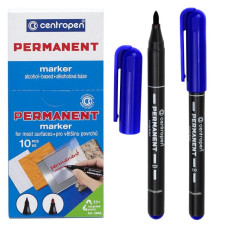 Маркер "Centropen" /2836/03/ перманентний, 2мм, синій (10)