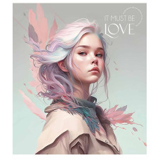 Зошит уч. "Школярик" 48арк.== /3290L/ "It must be love" виб.УФ-лак (дівчинка) (10/100)