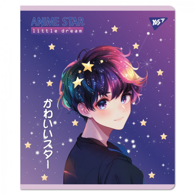 Зошит уч. "YES" 12арк.# /767489/ "Anime star" Софт тач, УФ виб (10/250)