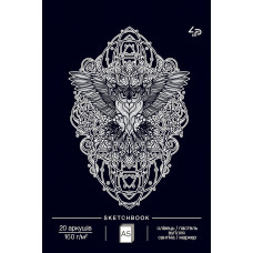 Скетчбук A5/20арк "4PROFI" /21403/ ЧИСТІ чорні аркуші, "Dreams sketchbook" one, 160г/м2