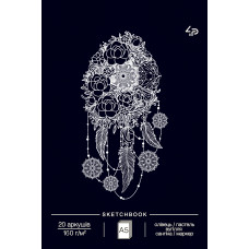 Скетчбук A5/20арк "4PROFI" /60575/ ЧИСТІ чорні аркуші, "Dreams sketchbook" three, 160г/м2