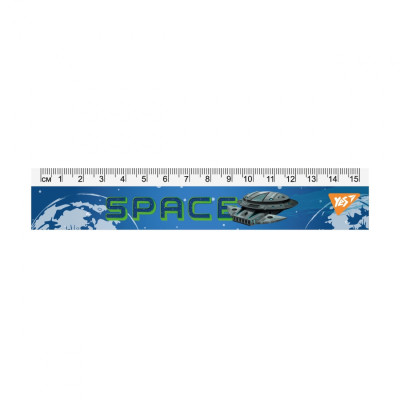 Лінійка 15см "YES" /370663/ "Space"  (1/20/100)