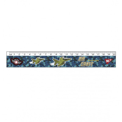 Лінійка 20см "YES" /370668/ "Military"  (1/20/100)