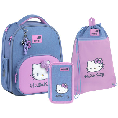Набір "Kite" /SET_HK26-556M/  рюкзак + пенал + сумка для взуття 556 Hello Kitty (1/4)