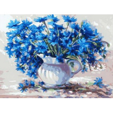 Алмазна мозаїка "Go to art" /178864/ "Волошки" 40*50см на підрамнику