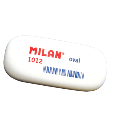 Гумка "MILAN" /1012/ овальна біла 6,2*2,8*1,2см (12/300)