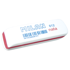 Гумка "MILAN" /612/ "NATA" скошена, біла (12/300) Гумка "MILAN" /612/ "NATA" скошена, біла (12/300)