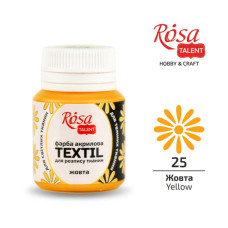 АКРИЛ для тканин "ROSA TALENT" /425/ Жовтий, 20 мл (1/140)