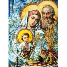 Алмазна мозаїка "Go to art" /177284/ "Різдво. Святе сімейство" 30*40см  на підрамнику