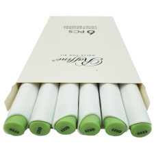 Скетч Маркер двосторонній "Raffine" /7800-6CB/ (G523)  Milk Green  (6)