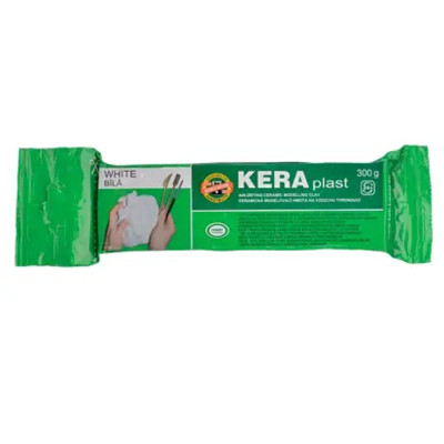 Пластилін "Koh-i-Noor" "Keraplast" 300гр. white (1/30) 