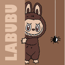 Картина за номерами "Ідейка" /KHO1302/ "Хованки Лабубу Labubu" 25*25см