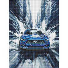 Алмазна мозаїка "Ідейка" /AMO8249/ "Синій мустанг" 30*40см