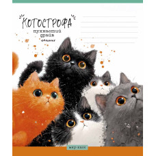 Зошит уч. "Школярик" 12арк.// /3778C/ "КотоСтрофа" ВД-лак (нейтр) (30/300)