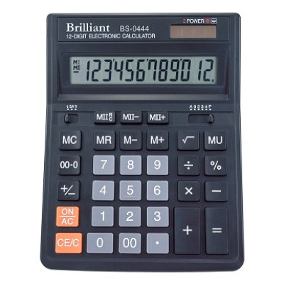 Калькулятор "Brilliant" /BS-0444/ настол.12-разр,2 пам.99*133