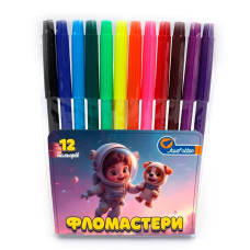 Фломастери "JO" 12 кол. /828-12E/ "Spaceman" ПВХ (1/12/240)