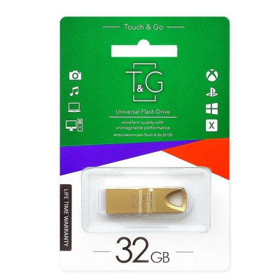 Флеш пам'ять "T&G" 32GB металева серія 117 золото