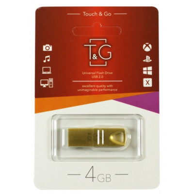 Флеш пам'ять "T&G" 4GB металева серія 117 золото