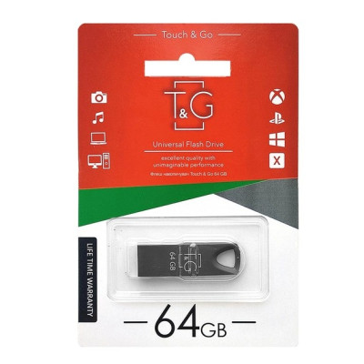 Флеш пам'ять "T&G" 64GB металева серія 117 чорна