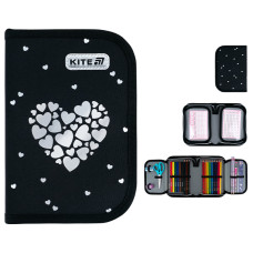 Пенал "Kite" /K26-622H-5/ 1 від., 2 відв., з наповненням 622H Black&Silver (1/42)