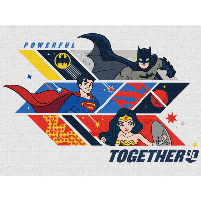 Картина за номерами "Ідейка" /KHO8715/ WB "Super Friends: Powerful together" 30*40см