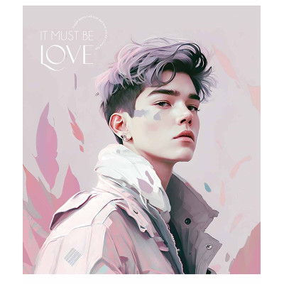 Зошит уч. "Школярик" 48арк.# /3290K/ "It must be love" виб.УФ-лак (дівчинка) (10/100)