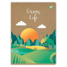 Зошит А4/48 # скоба "YES" /681999/ "Green life" крафт   (3/60)