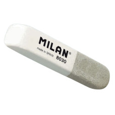 Гумка "MILAN" /8030/ комбінована, скошена, сіро-біла., 6*1,4*0,7см (30/750) Гумка "MILAN" /8030/ комбінована, скошена, сіро-біла., 6*1,4*0,7см (30/750)