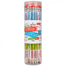 Олівець пр."1В" /280678/ "Мовна скарбничка" з гумкою круглий 36шт/туба (36/540/2160)
