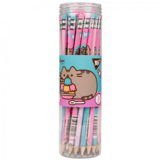 Олівець пр."Yes" /280639/ "Pusheen. Heroes" з гумкою круглий 36шт/туба, мікс (36/540/2160)