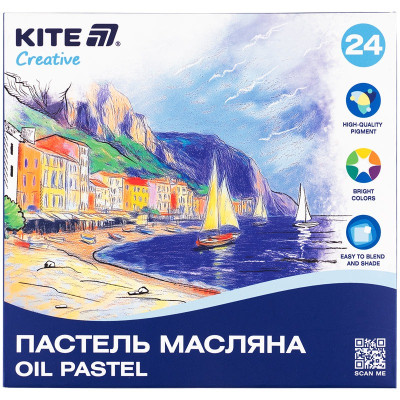 Пастель масляна "KITE" /K-200-24/ 24 кол. "Creative" (1/12/48)