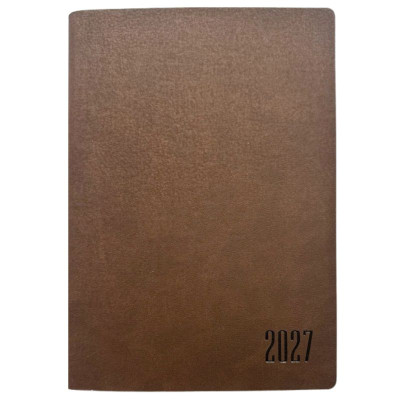 Щоденник ДАТ. 2027 А5/160арк "Bourgeois" /9951/ ШКІР. ЗАМ, крем пап., 70гр/м == (1/20)