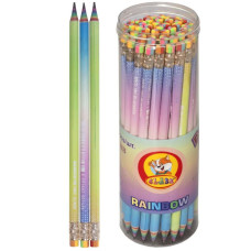 Олівець графітний "CLASS" /146C/ НВ, з гумкою, круглі., RAINBOW, (уп.48шт.в тубі) (48/288/1728)