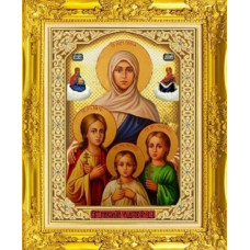 Алмазна мозаїка "Go to art" /189356/ "Віра Надія Любов" 21*25см на картоні 5D