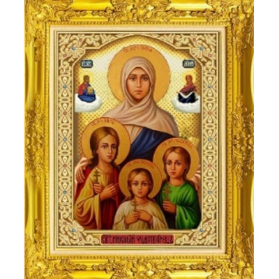Алмазна мозаїка "Go to art" /189356/ "Віра Надія Любов" 21*25см на картоні 5D